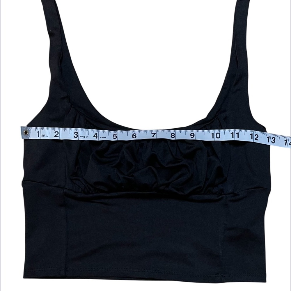 ๐5 for $25๐ Cotton On Black Ruched Crop Tank Top Size Small - Picture 5 of 6